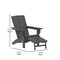Flash Furniture Gray Adirondack Chairs with Ottoman-Cupholder, 2PK 2-LE-HMP-1045-110-GY-GG - alternate 9